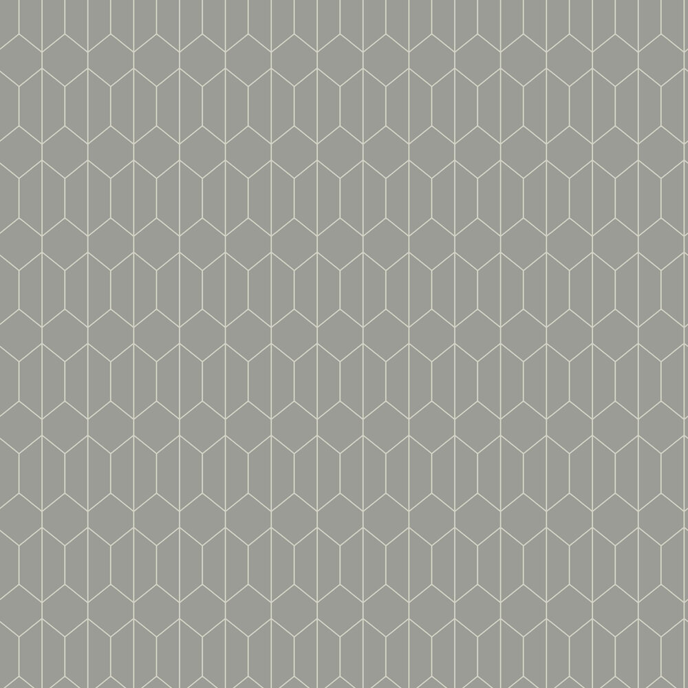 Linear Geo Wallpaper - Grey - by Arthouse