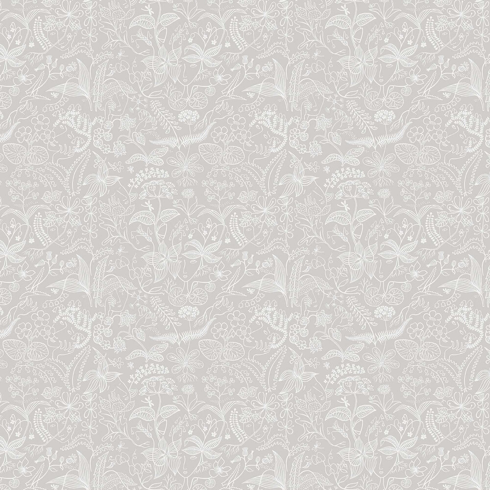 Grazia Wallpaper - Silver Grey - by Boråstapeter