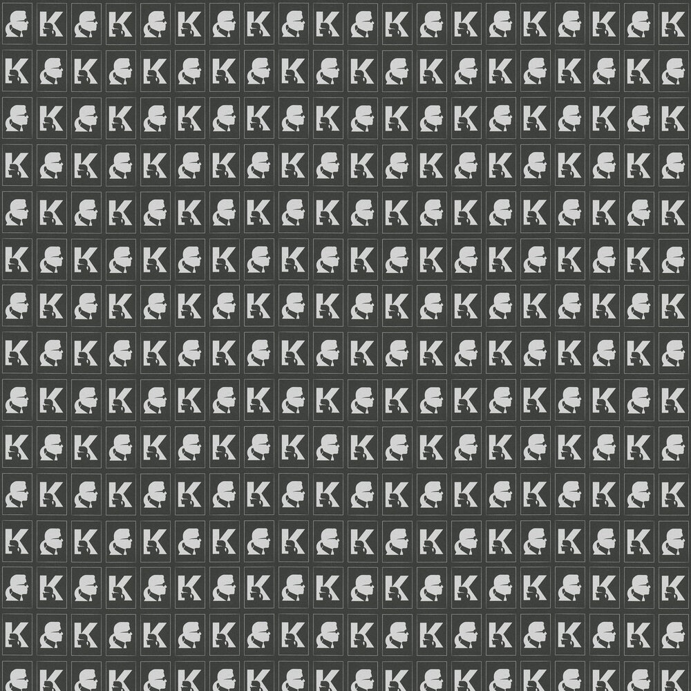 Kameo Wallpaper - Black - by Karl Lagerfeld
