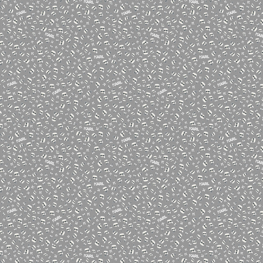 Ikonik Wallpaper - Grey - by Karl Lagerfeld