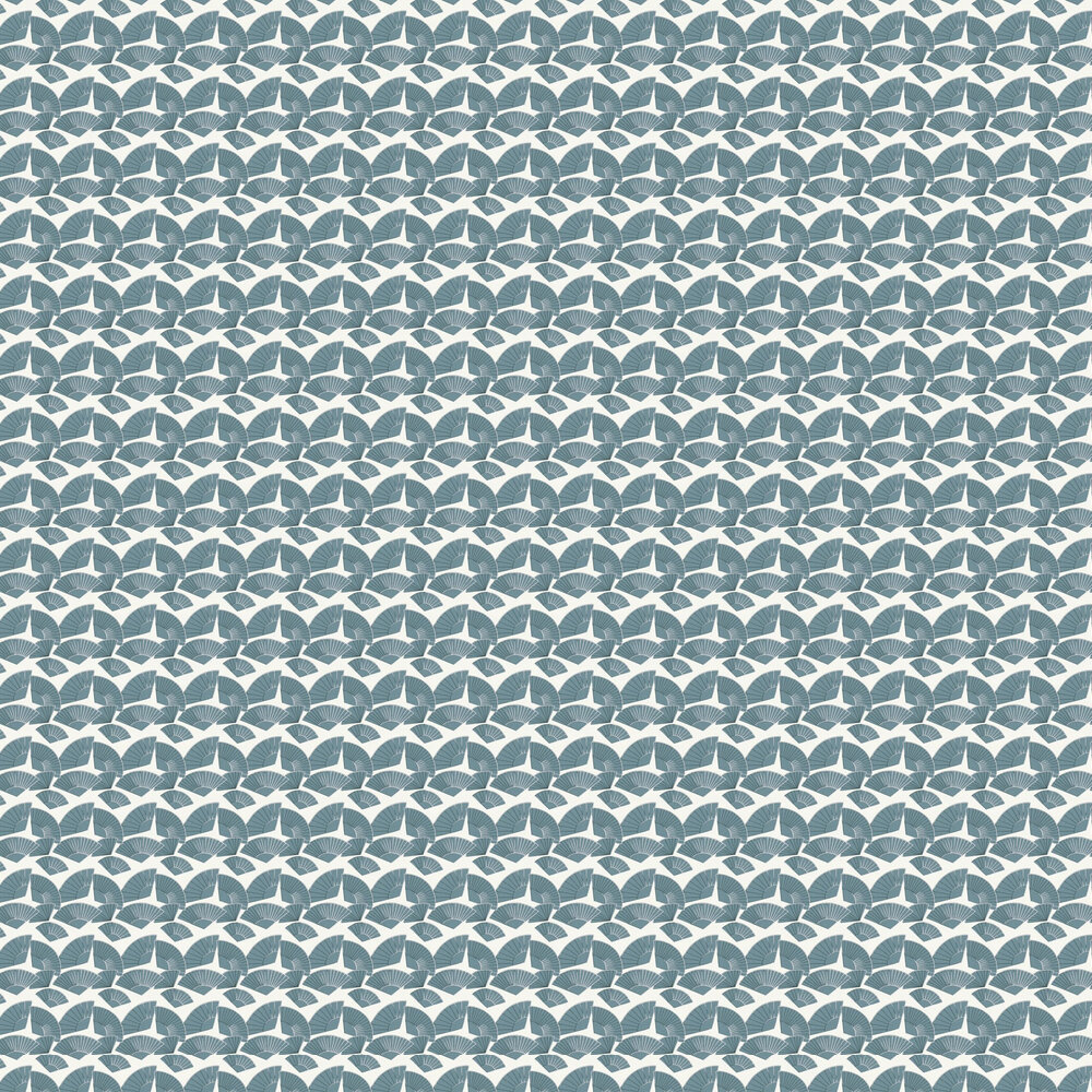 Fan Wallpaper - Aqua - by Karl Lagerfeld
