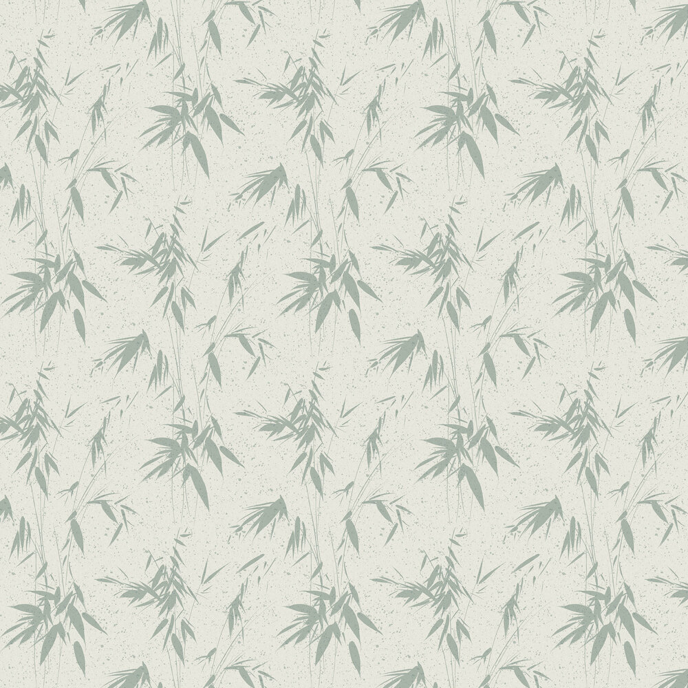 Ink Bamboo Wallpaper - Grey-Green  - by Boråstapeter