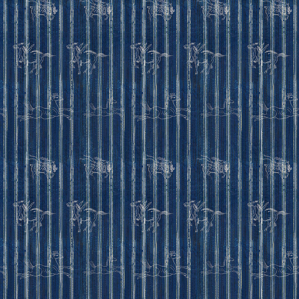A Fable Wallpaper - Indigo - by Mind the Gap