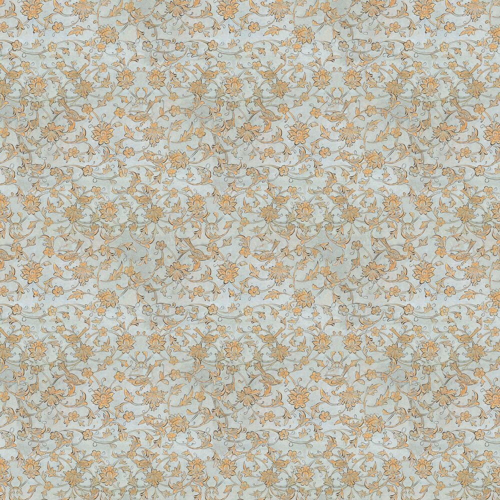 Backyard Flowering Wallpaper - Ether Blue - by Mind the Gap