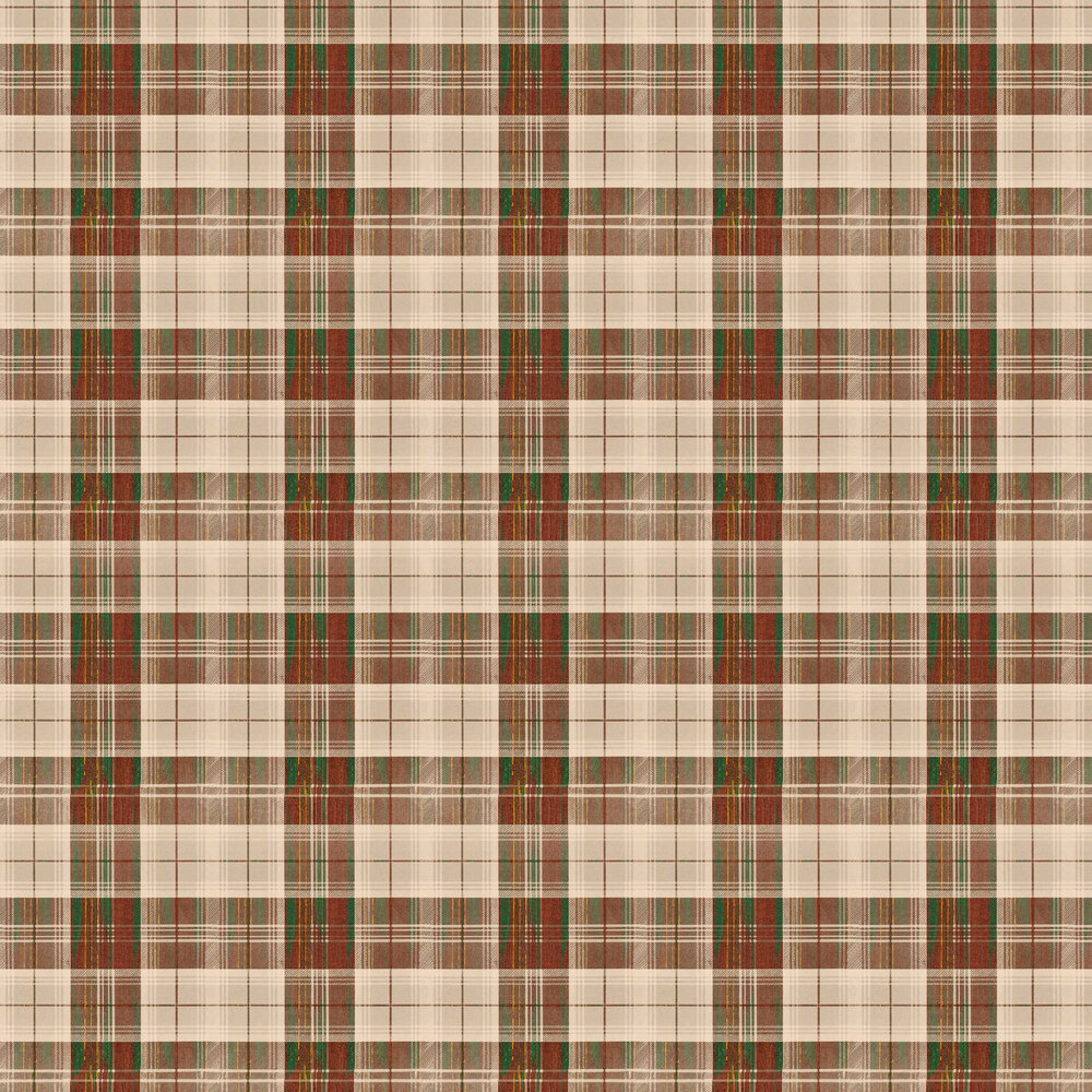 Country Plaid Wallpaper - Leather - by Mind the Gap