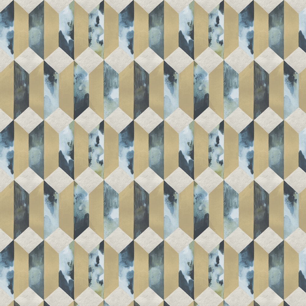 Dimensions Wallpaper - Blue - by Eijffinger