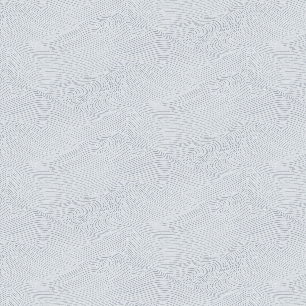 Waves Wallpaper - Blue - by Eijffinger