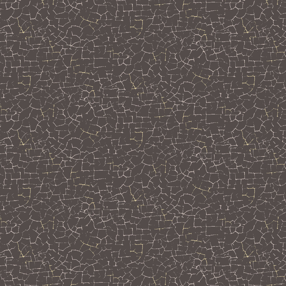 Crackle Wallpaper - Black - by Eijffinger