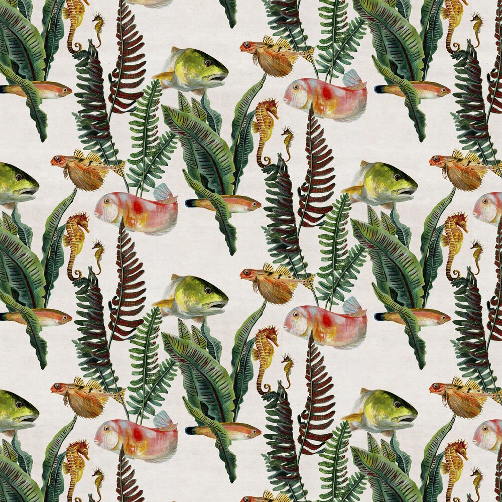 Bank of Fish Wallpaper - Swan - by Coordonne
