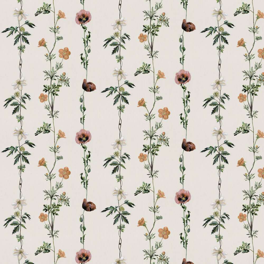 Climbing Flowers Wallpaper - Linen - by Coordonne