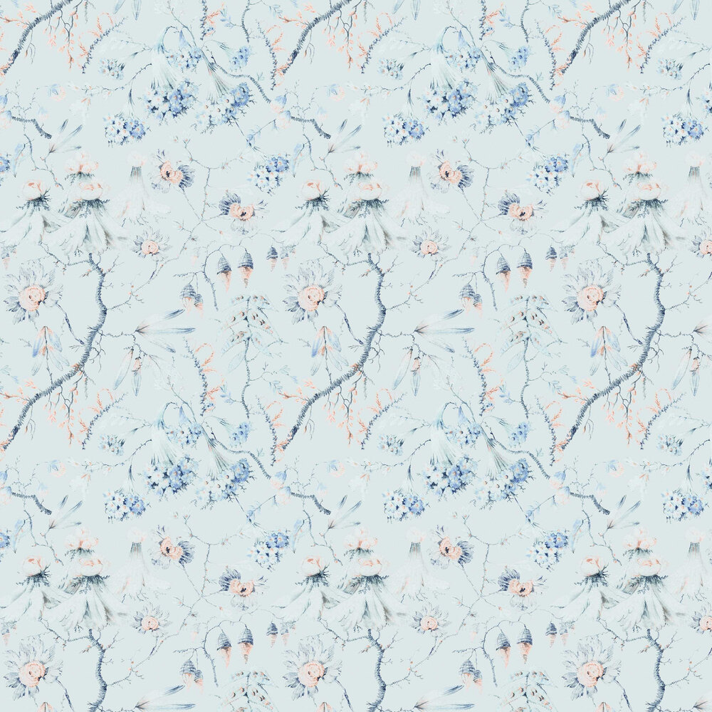 Grandma's Embroidery Wallpaper - Skylight - by Mind the Gap