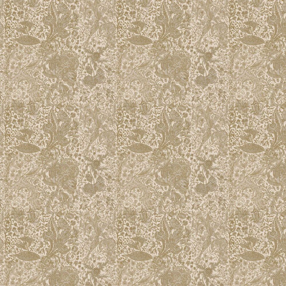 Sarkozi Embroidery Wallpaper - Taupe - by Mind the Gap