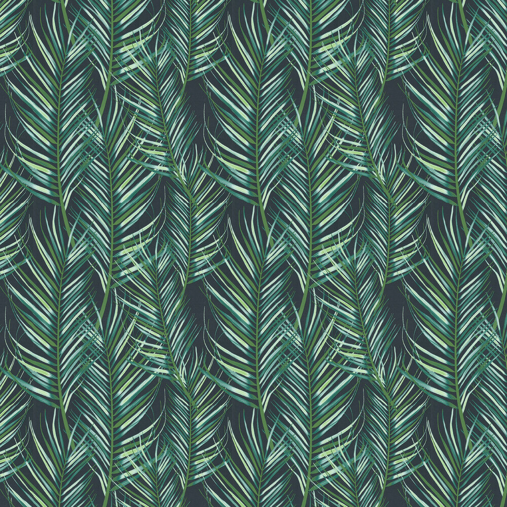 Palm Leaves Wallpaper - Navy - by Superfresco Easy