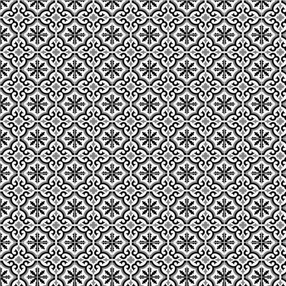 Grecian Wallpaper - Black/White - by Contour Anti-bacterial