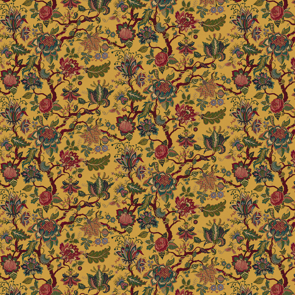 Eden Wallpaper - Mustard - by Wear The Walls
