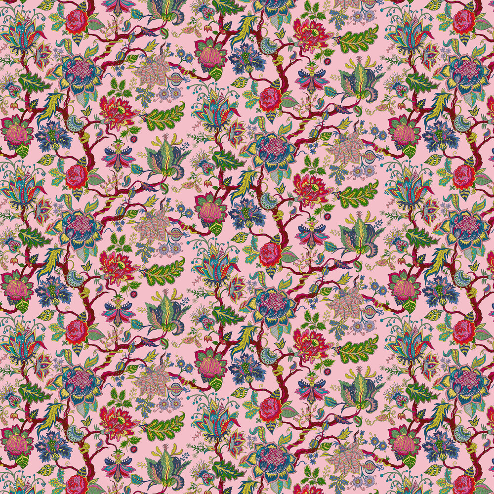 Eden Wallpaper - Pink - by Wear The Walls