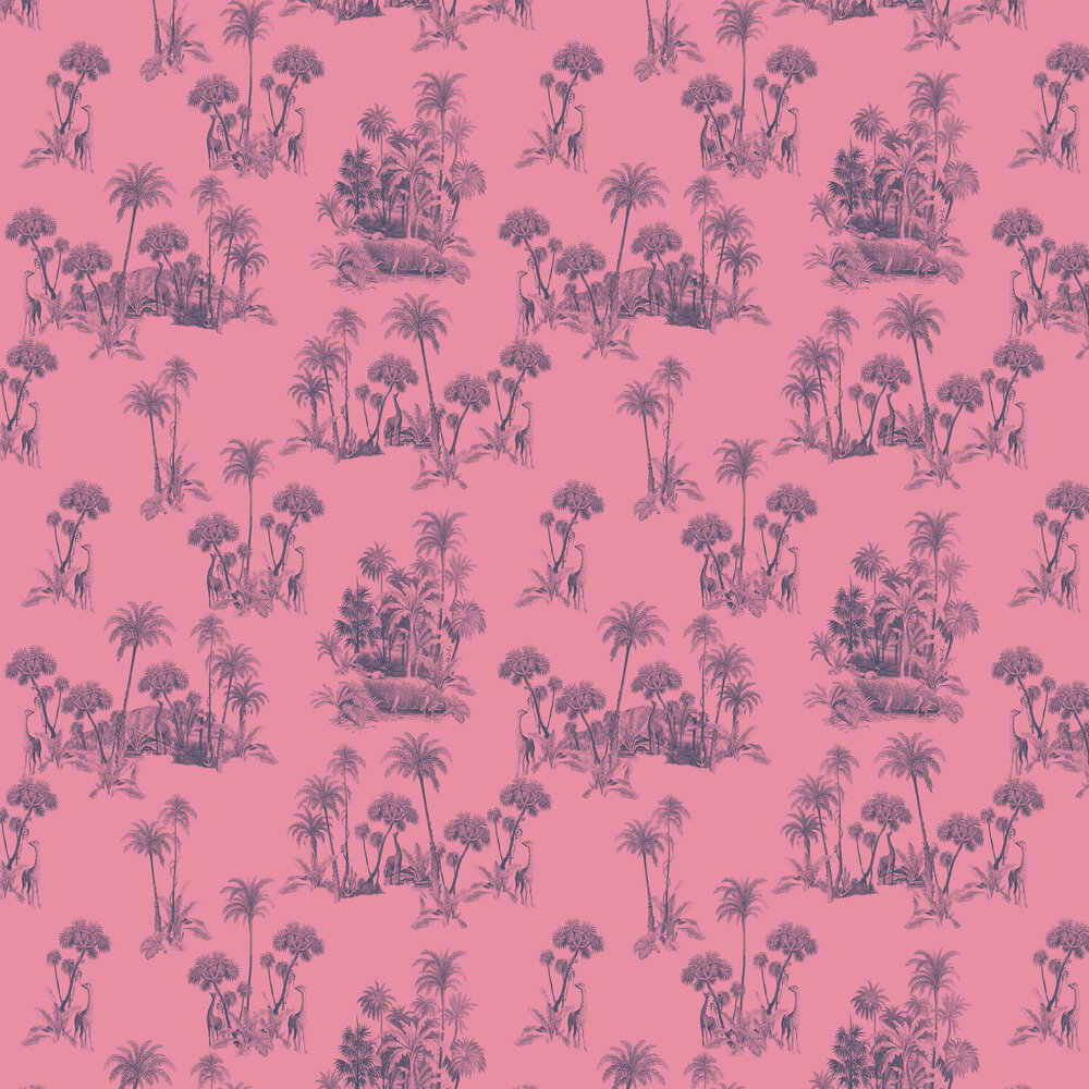 Laurel Wallpaper - Pink - by Ted Baker