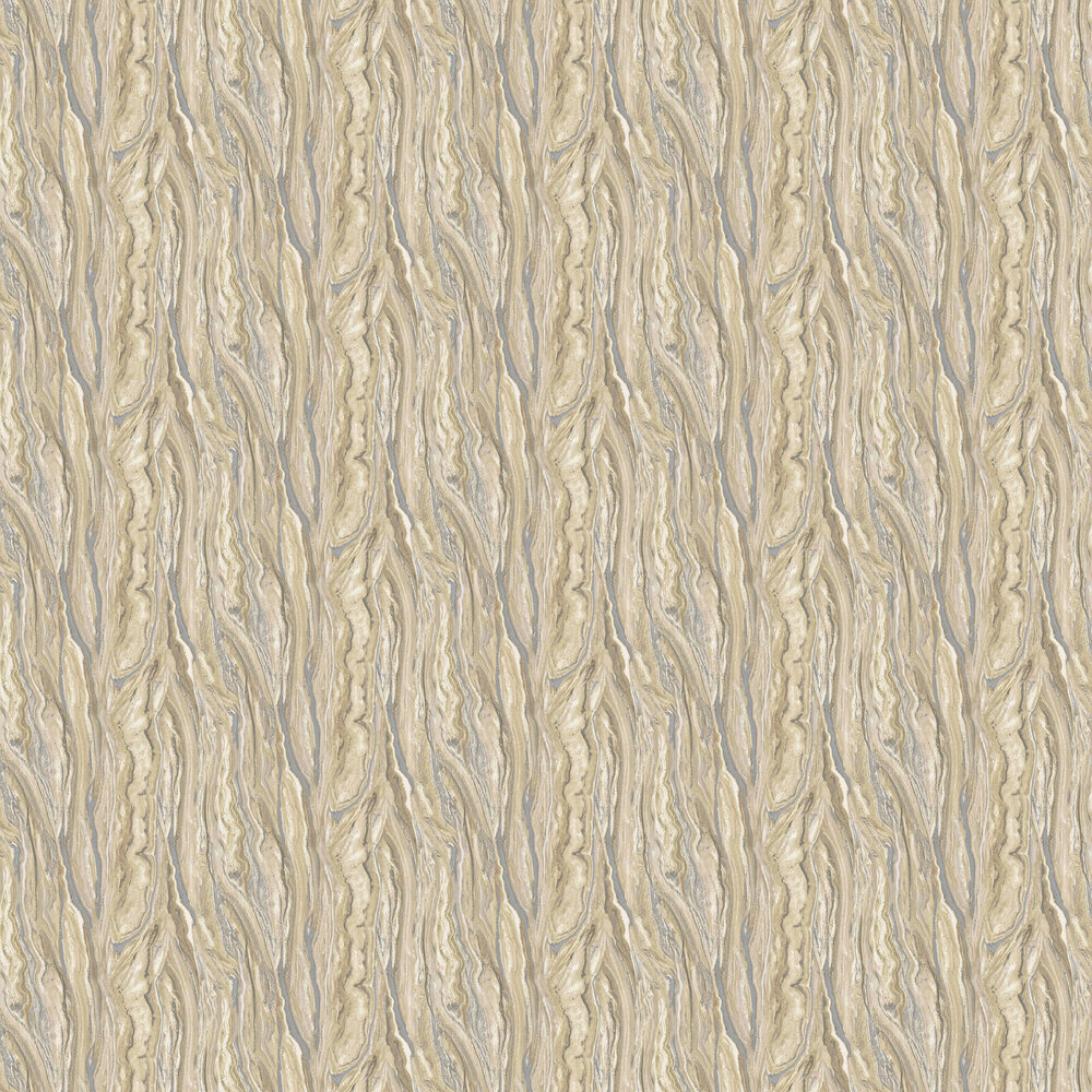 Marble Wallpaper - Gold/ Silver/ Cream - by Elle Decor