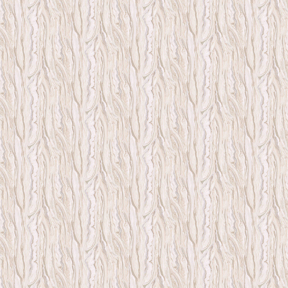 Marble Wallpaper - Blush Pink/ Gold - by Elle Decor