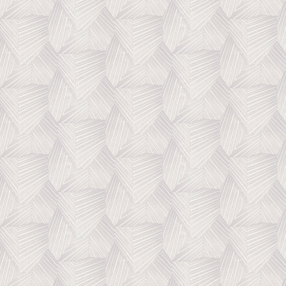 Geometric D Triangle Wallpaper - Light Grey/ Cream - by Galerie
