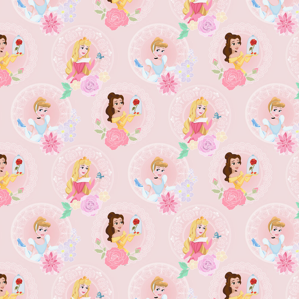 Pastel Princess Wallpaper - Pink - by Kids @ Home