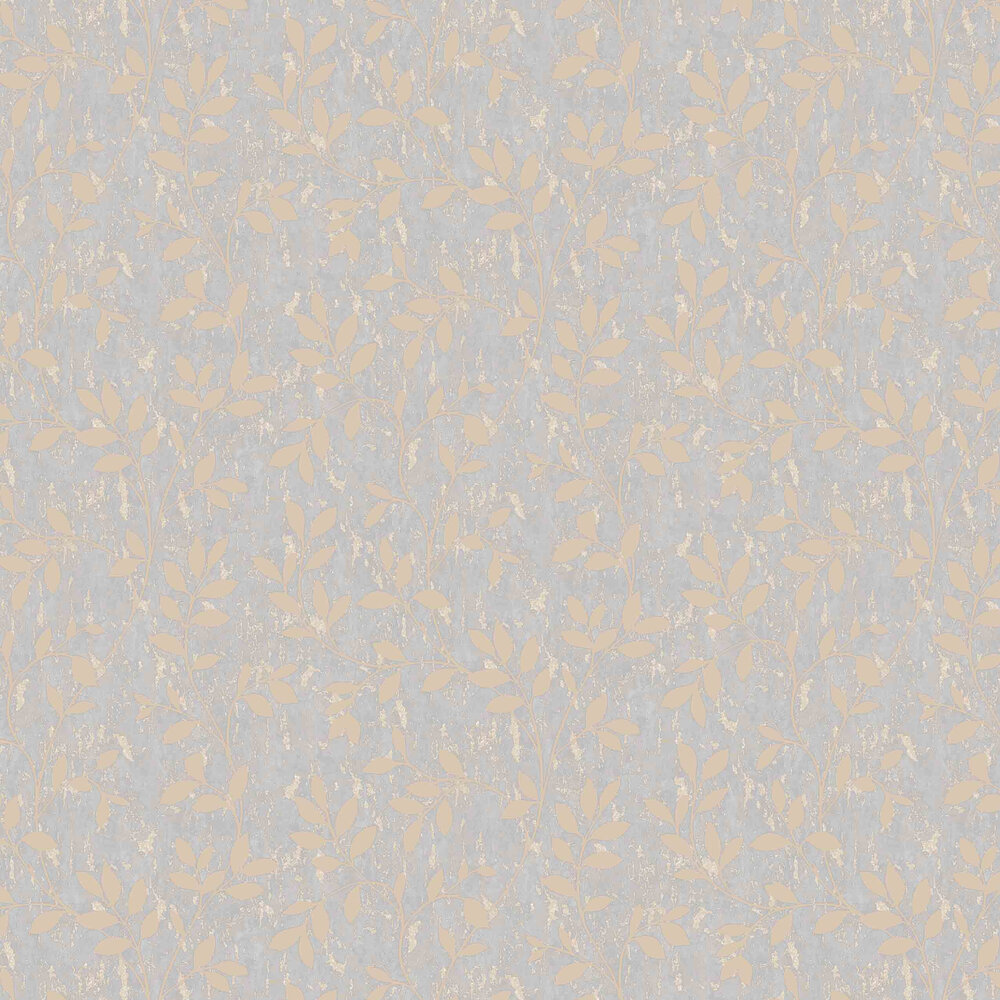 Milan Trail Wallpaper - Taupe/Gold - by Superfresco