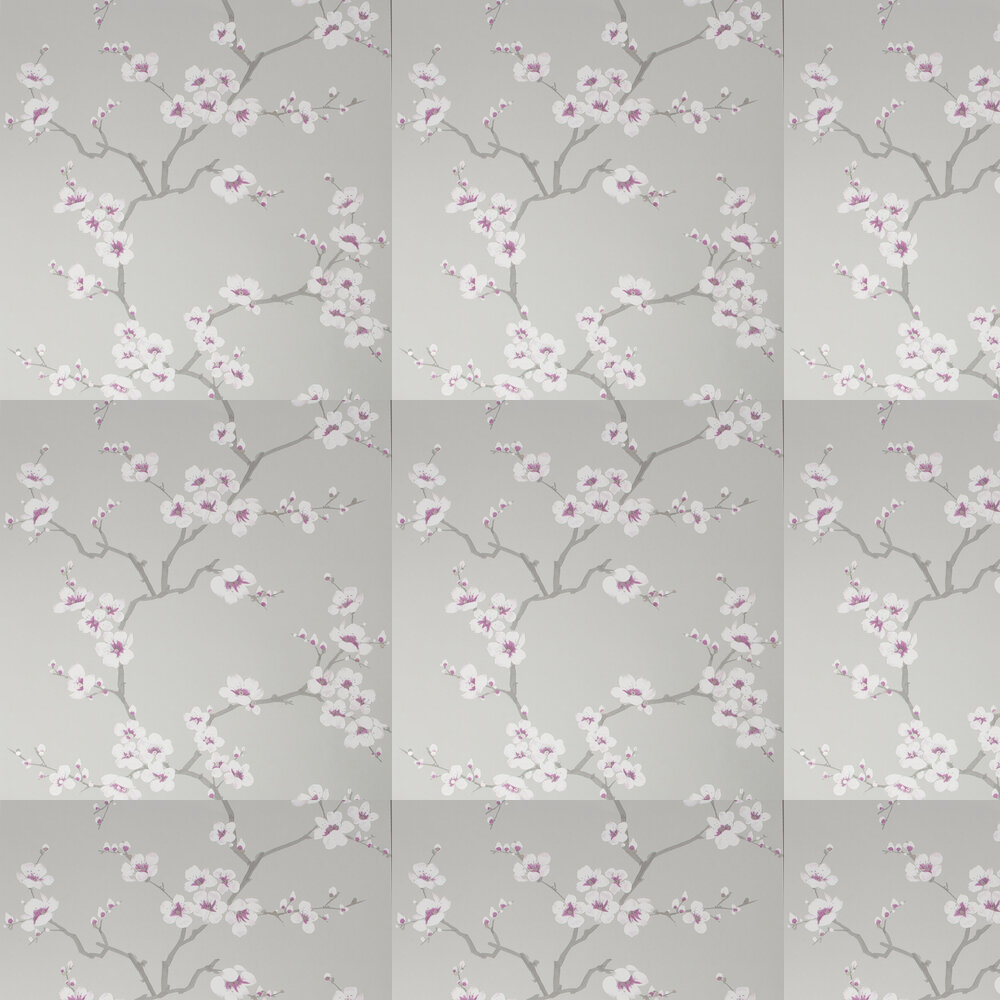 Apple Blossom Wallpaper - Grey - by Fresco