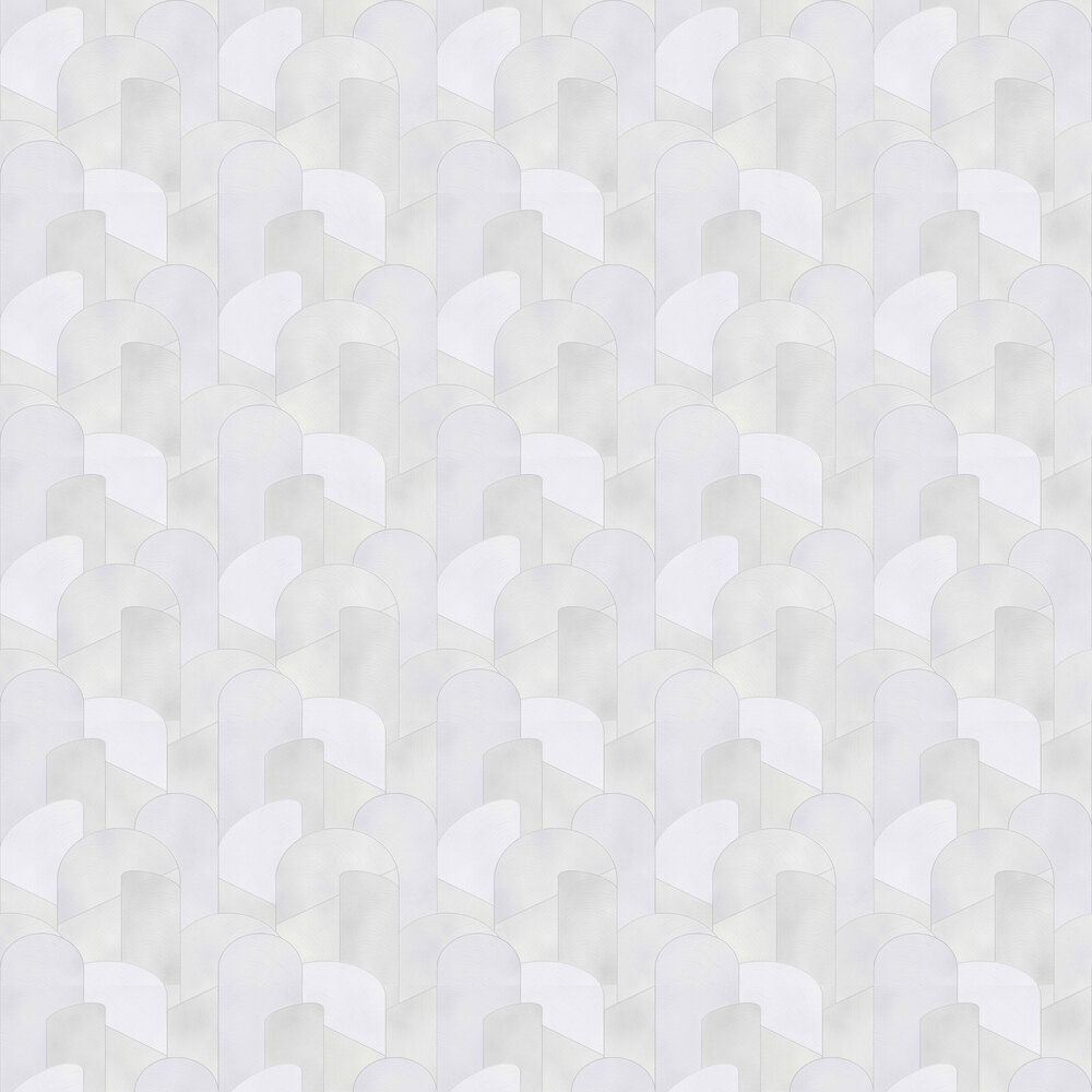 3D Geometric Graphic Wallpaper - Light Grey/ Silver - by Elle Decor