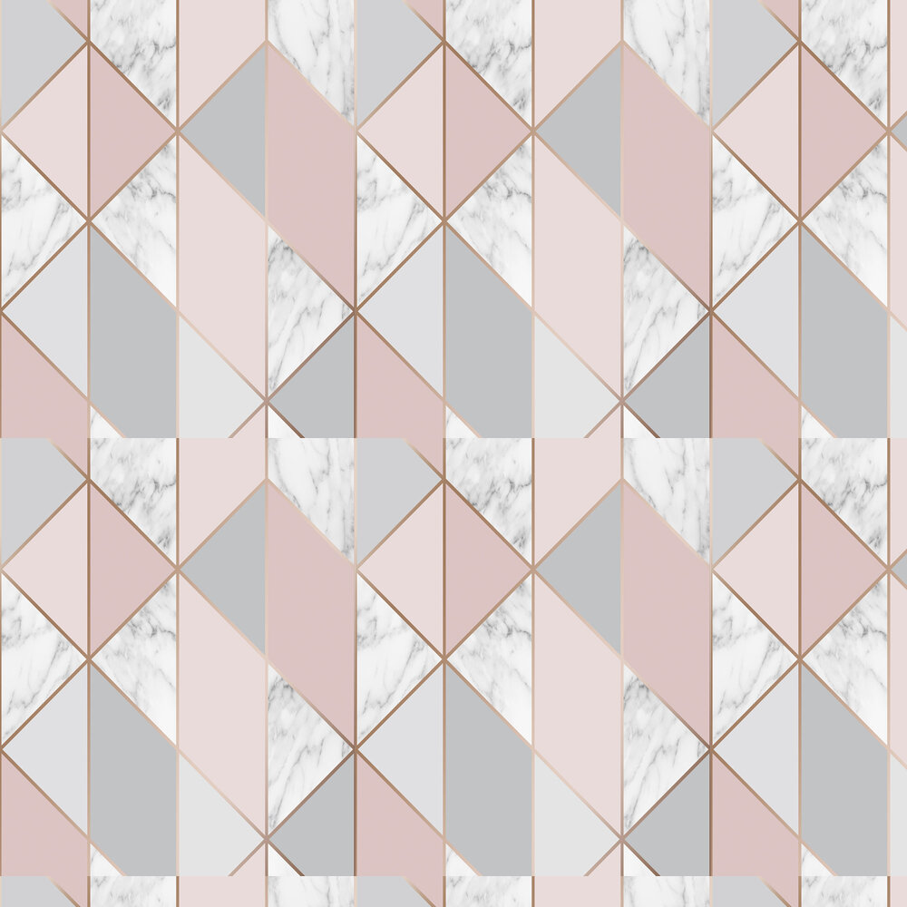 Marble Geo Wallpaper - Pink - by Fresco