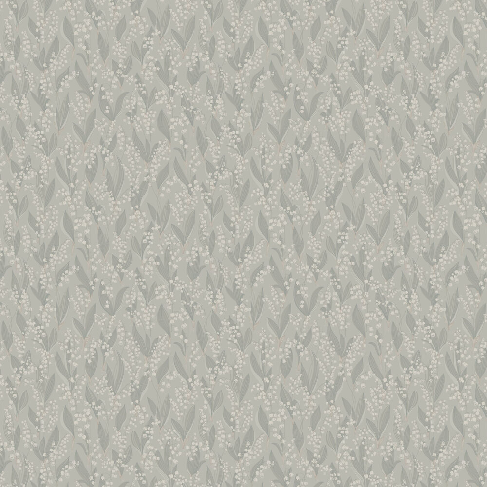 Lilijekonvalj Wallpaper - Sage Green - by Sandberg