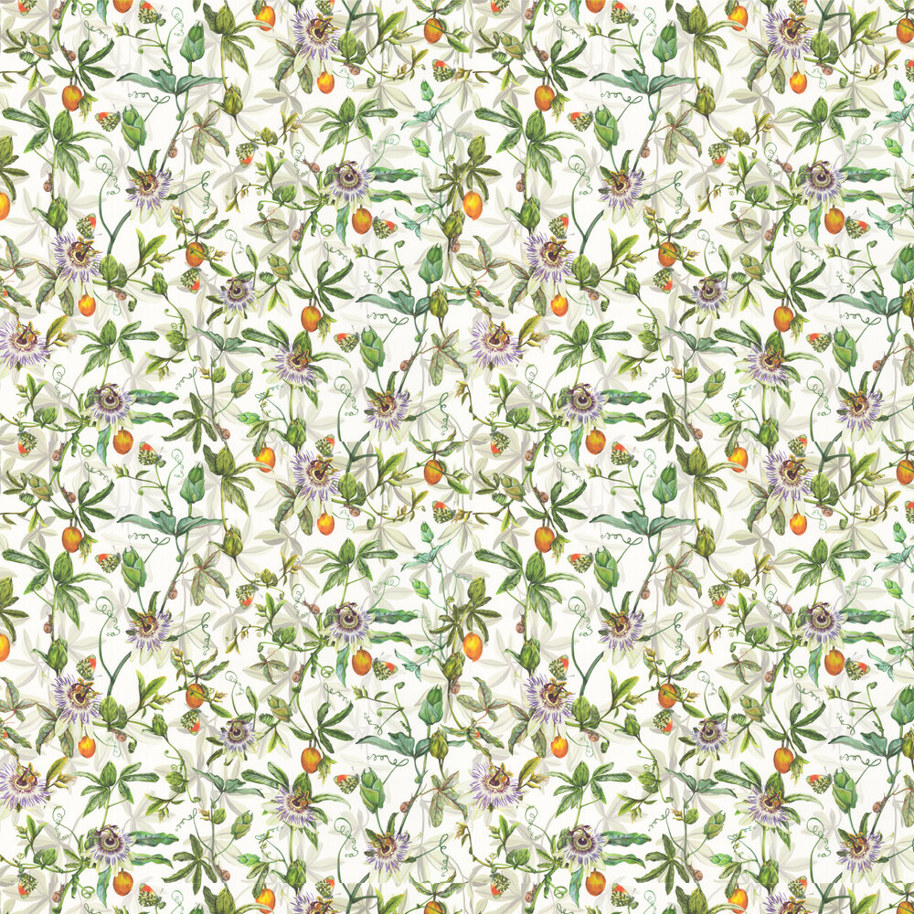 Passiflora Wallpaper - Chalk - by Isabelle Boxall