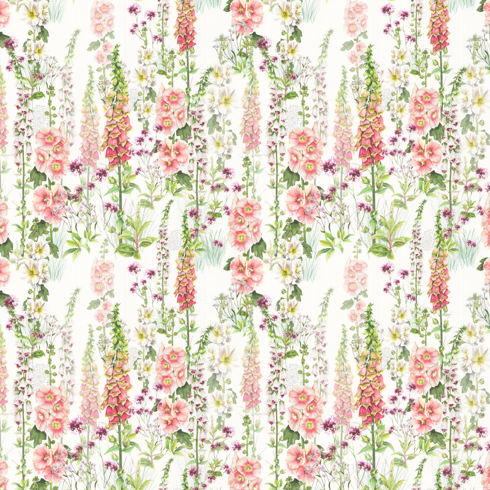 Papier peint Foxglove Garden - Rosé - Isabelle Boxall