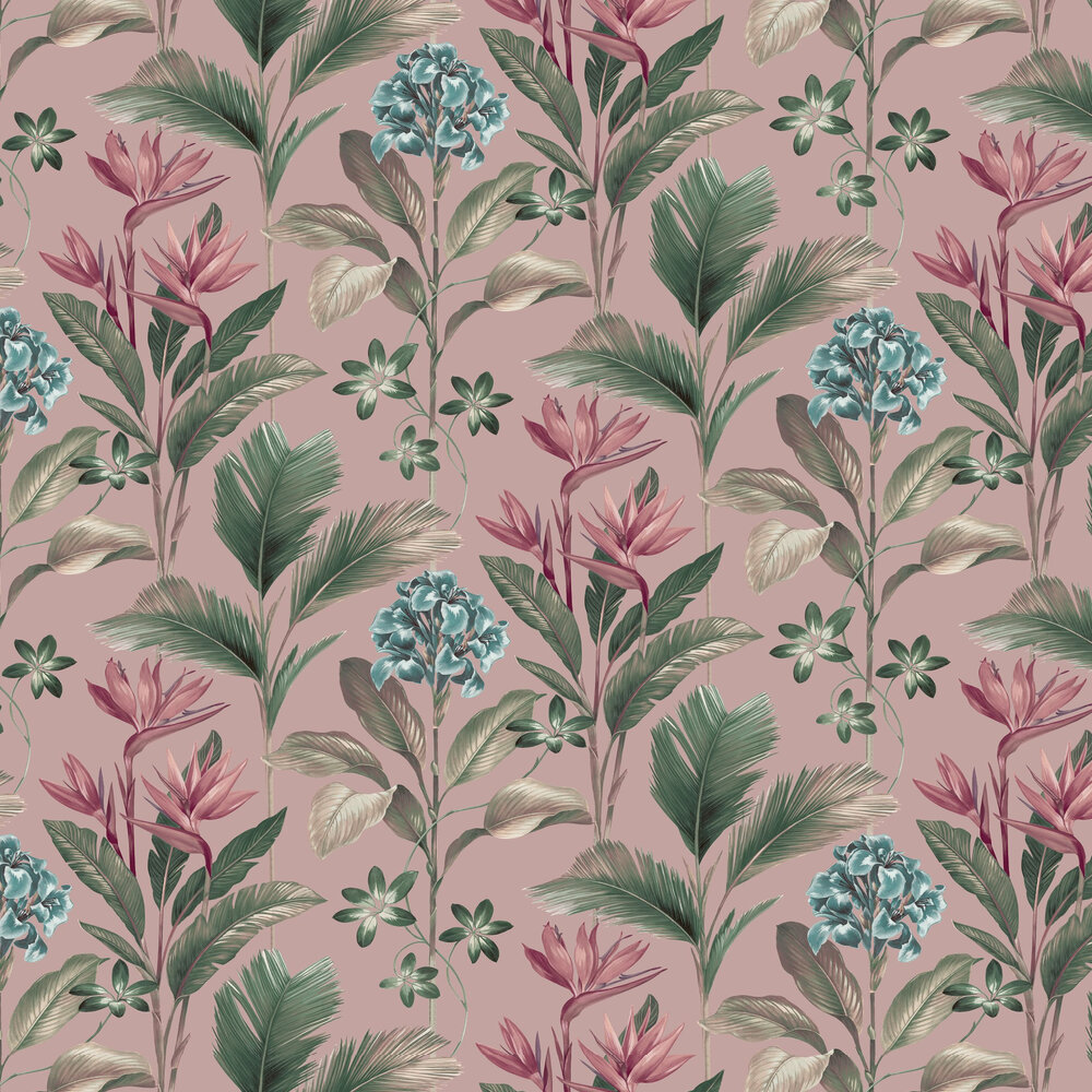 Oliana Floral Wallpaper - Pink - by Albany