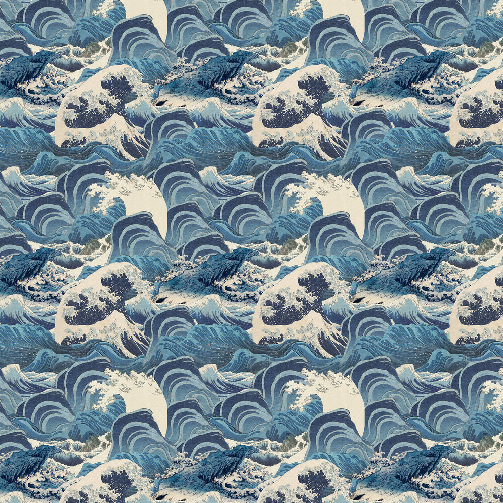 Sea Waves Wallpaper - Light Blue - by Mind the Gap