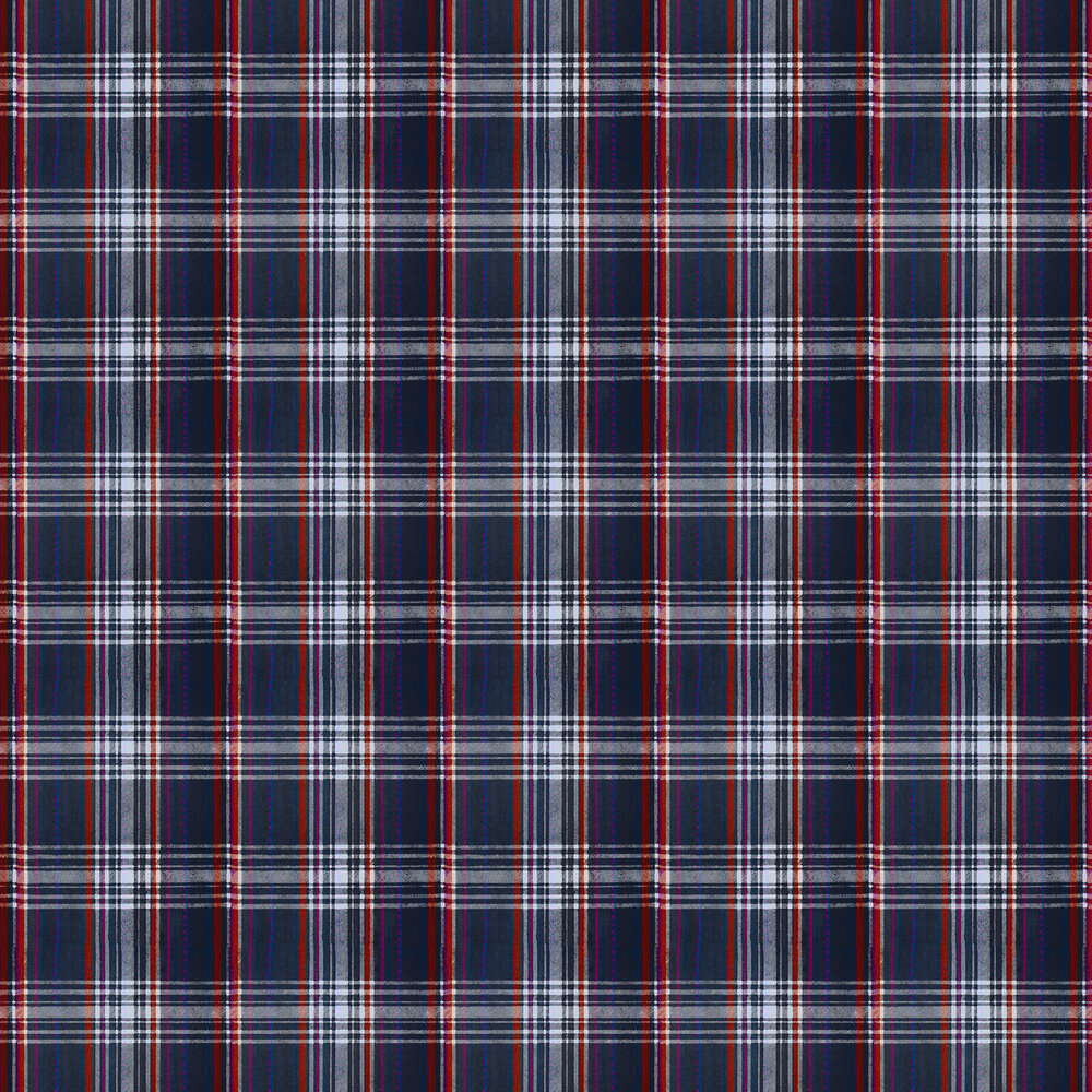 Seaport Plaid Wallpaper - Navy Blue - by Mind the Gap