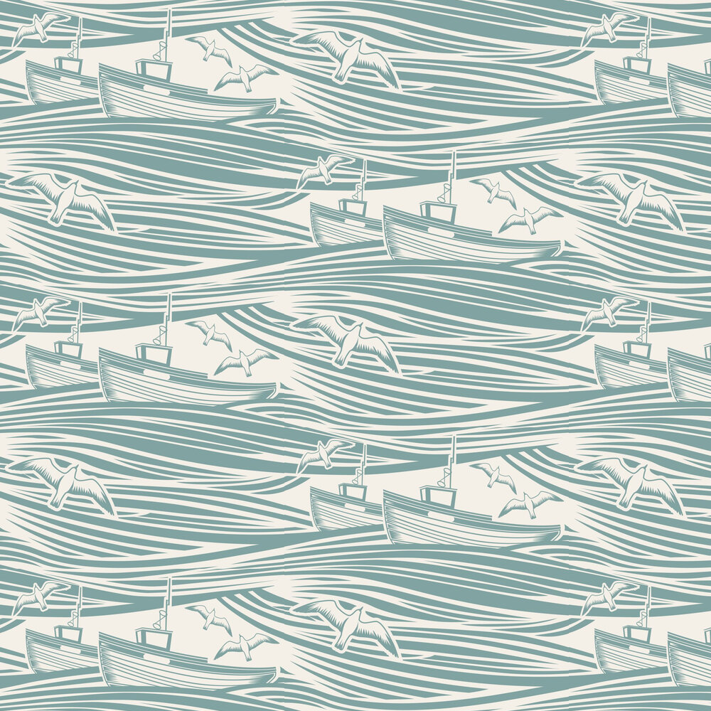 Whitby Wallpaper - High Tide - by Mini Moderns