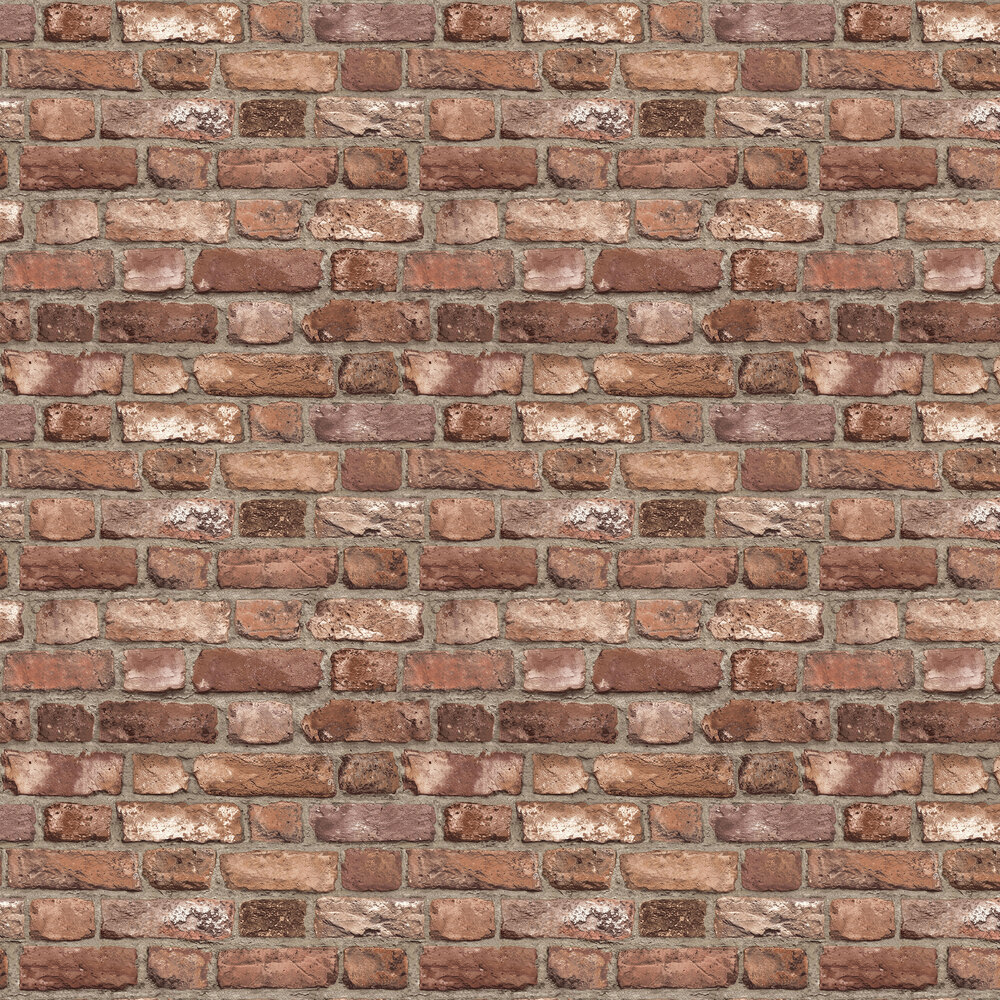 Vintage Brick Wallpaper - Red - by Albany