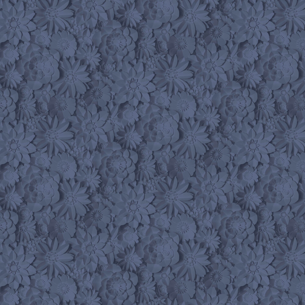 Dimensions Floral Wallpaper - Navy - by Albany
