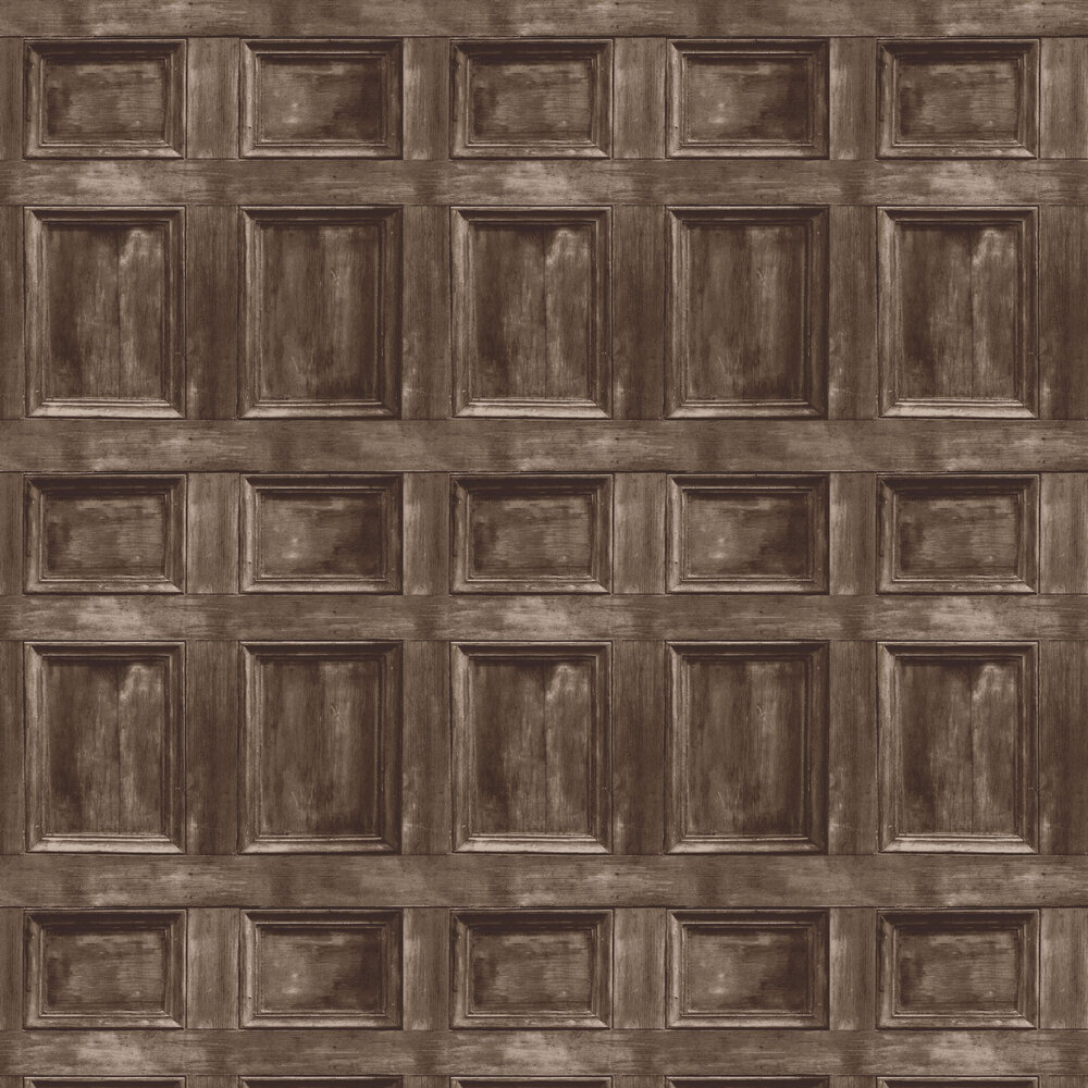 Wood Panel Wallpaper - Brown - by Albany