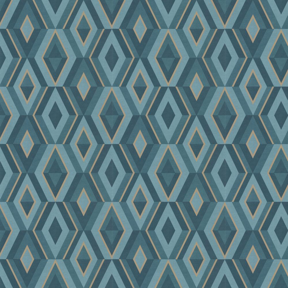Shard Geo Wallpaper - Teal - by Albany