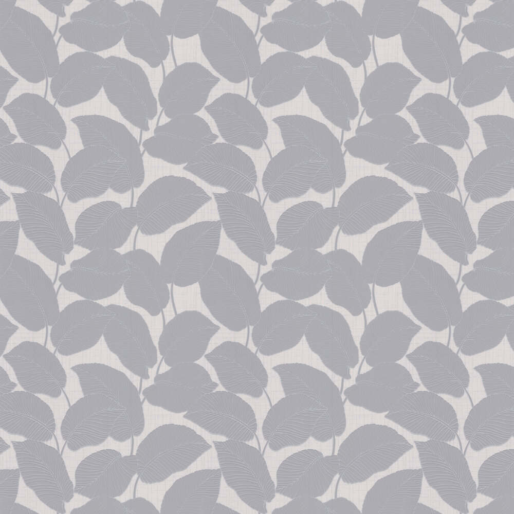 Larson Leaf Wallpaper - Light Grey - by Albany