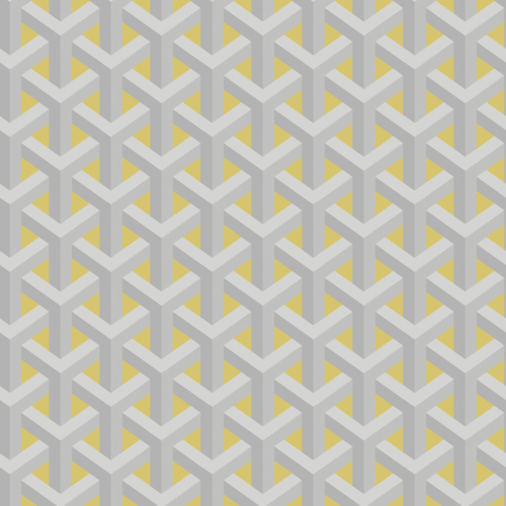 Glistening Trident Wallpaper - Yellow - by Albany