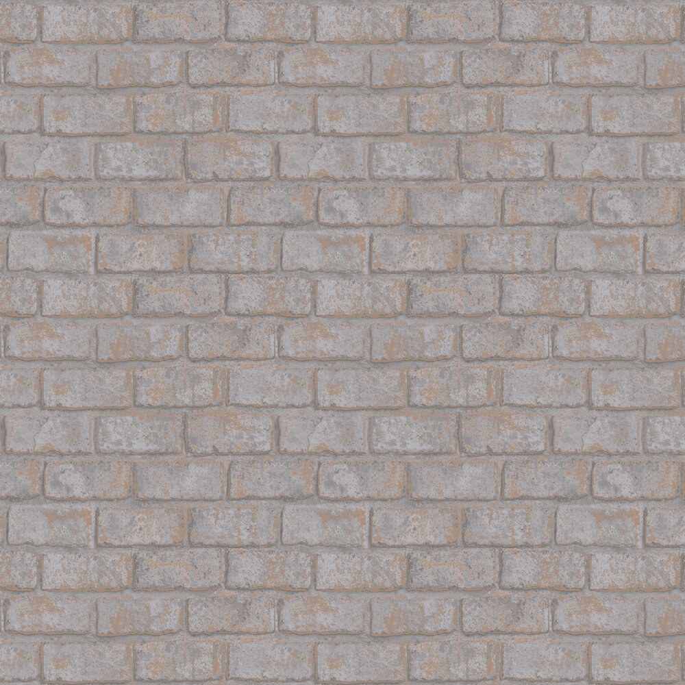 Glistening Brick Wallpaper - Slate - by Albany