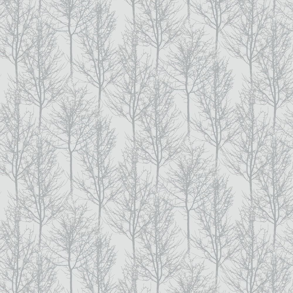 Rhea Trees Wallpaper - Silver - by Albany