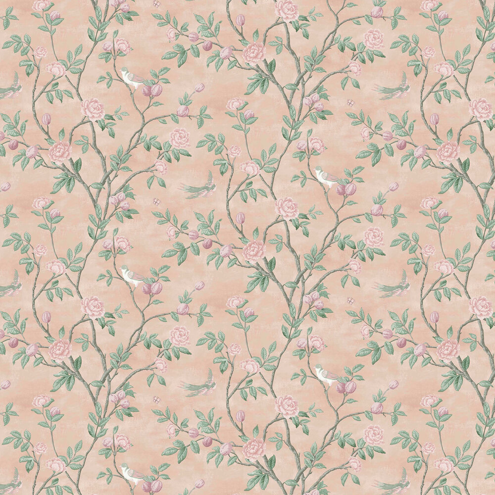 Eglantine Wallpaper - Blush - by Laura Ashley
