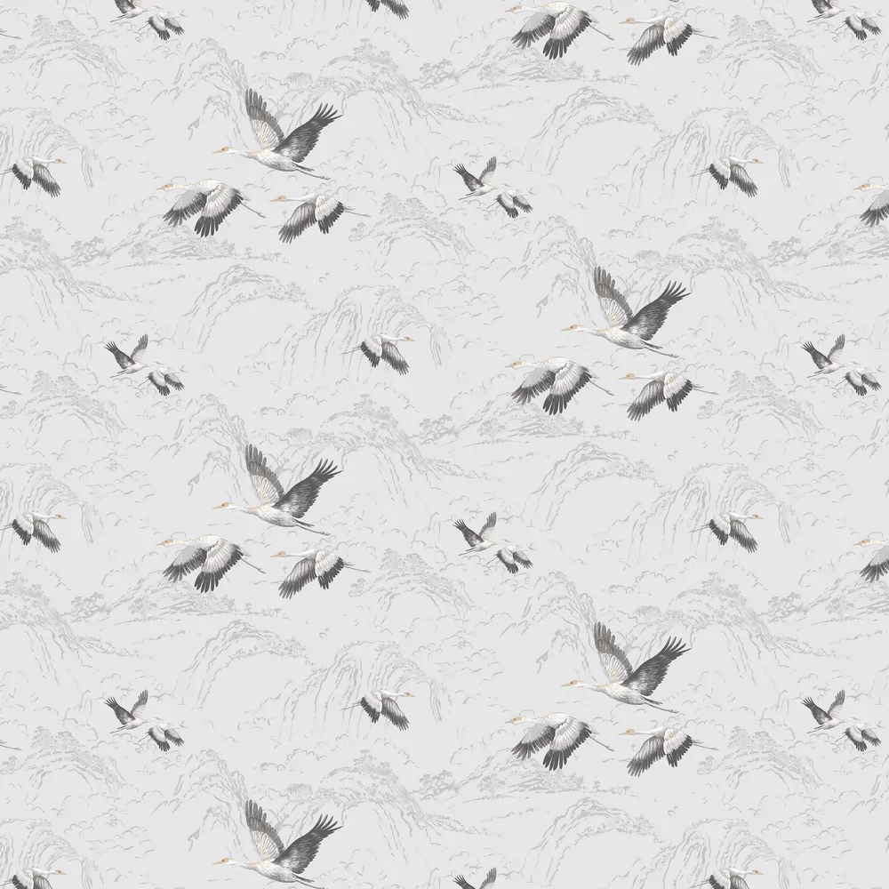 Animalia by Laura Ashley - Silver - Wallpaper : Wallpaper Direct