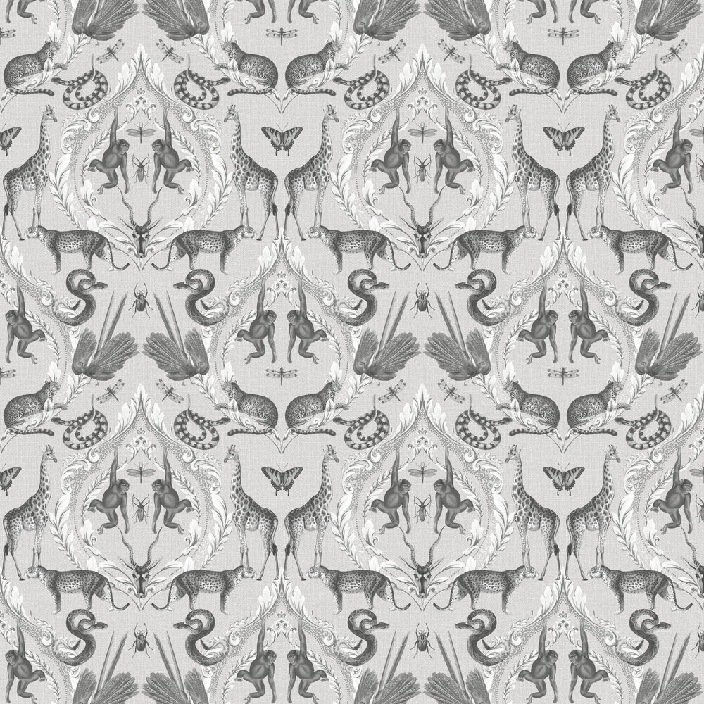 Menagerie Wallpaper - Grey - by Galerie