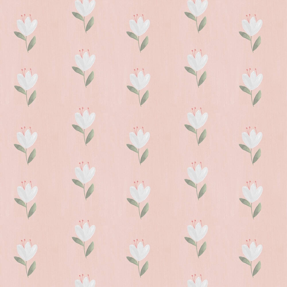 Cottage Tulip Wallpaper - Cottage Pink  - by Stil Haven