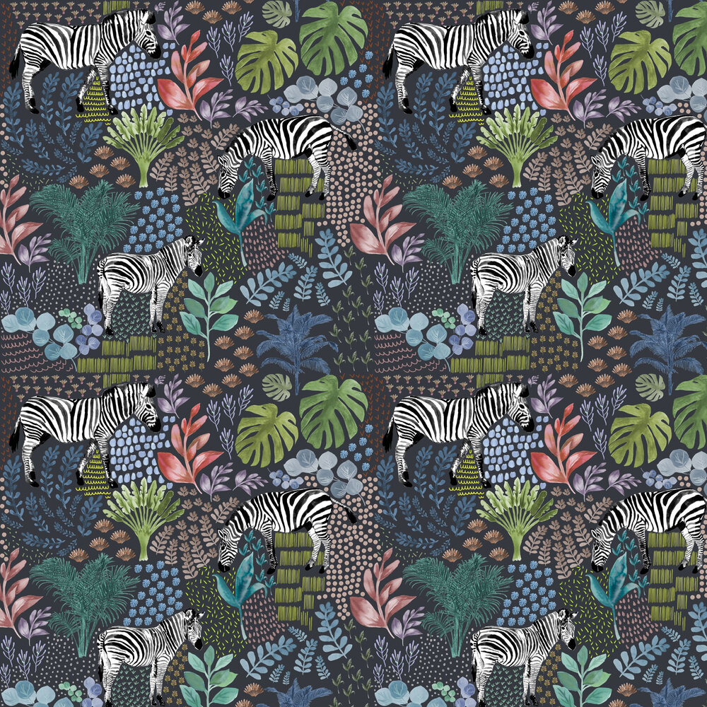 Zebra Wallpaper - Black - by Stil Haven