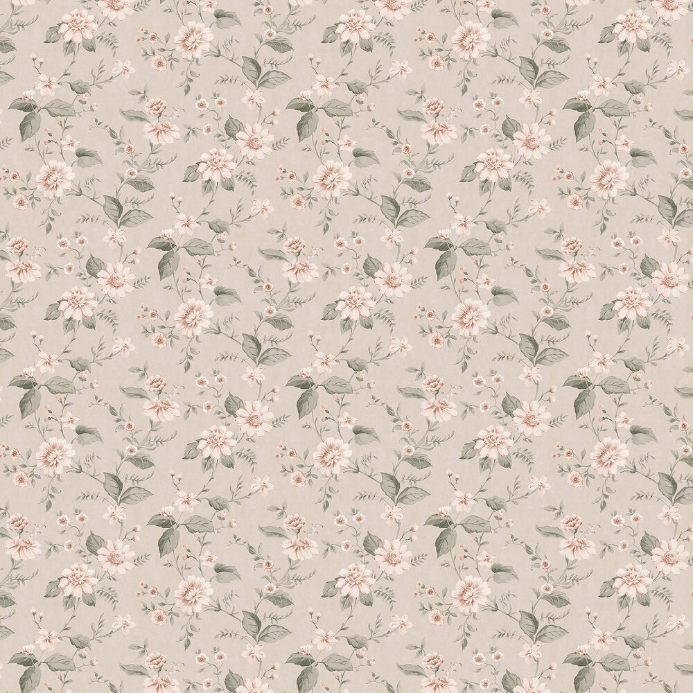 Laura´s Cottage Wallpaper - Pink - by Boråstapeter
